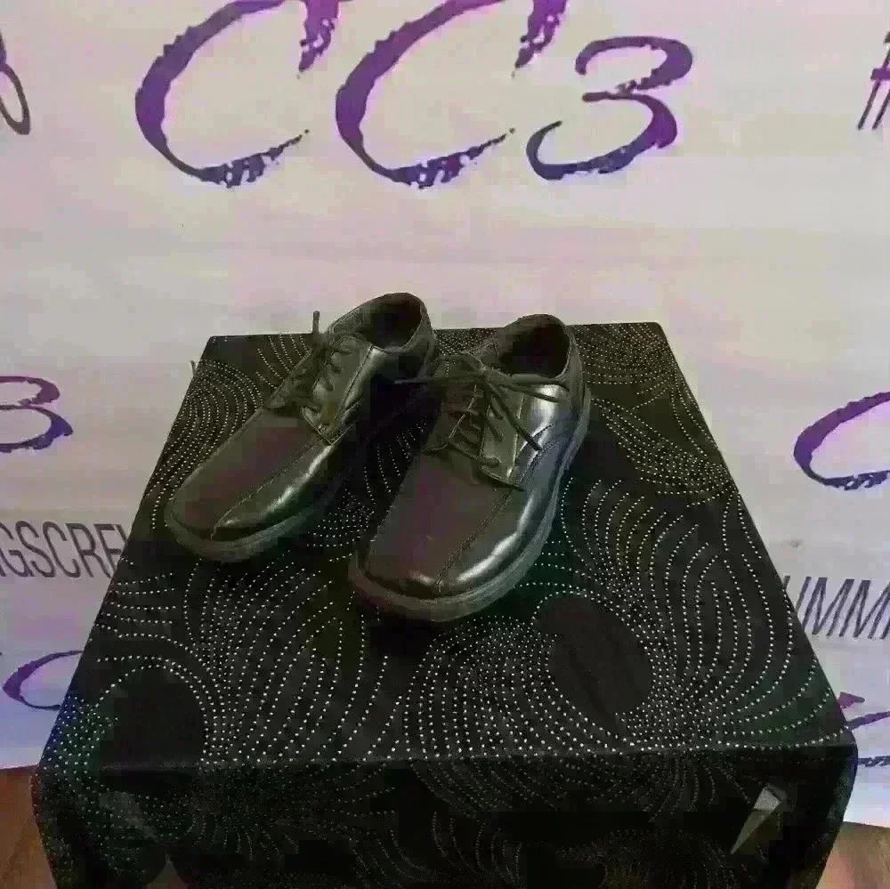 Deerstags boys dress shoes Black.slip.on. 3wide Boys - Picture 3 of 10